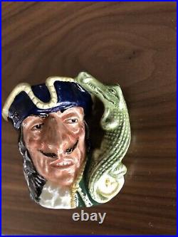 Rare Vintage Miniature Royal Doulton Character Toby Jug Captain Hook D6605