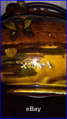 Rare vintage 1914 Royal Doulton Kingsware Greenlees Claymore hooked whisky jug