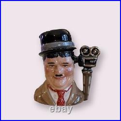 Royal Doulton 1395 Stan Laurel D7008 And Oliver Hardy D7009 Character Toby Jugs