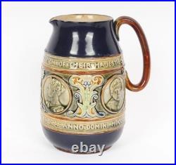 Royal Doulton 1902 King Edward VII Coronation Stoneware Jug Pottery Antique Mug