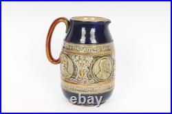 Royal Doulton 1902 King Edward VII Coronation Stoneware Jug Pottery Antique Mug