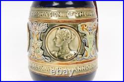 Royal Doulton 1902 King Edward VII Coronation Stoneware Jug Pottery Antique Mug