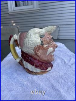 Royal Doulton 1950 the Clown Toby Large Mug Jug Pitcher 6.25 Vintage