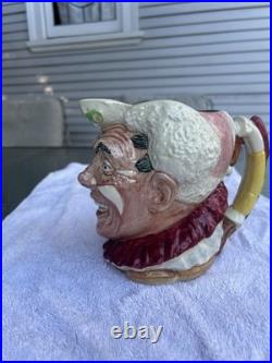 Royal Doulton 1950 the Clown Toby Large Mug Jug Pitcher 6.25 Vintage