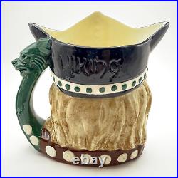 Royal Doulton 1958 Viking D 6496 Toby Mug Jug 7 inch Ceramic Made in England EUC