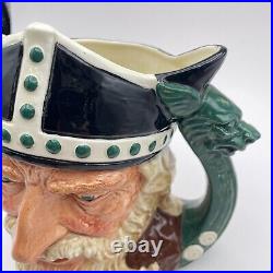 Royal Doulton 1958 Viking D 6496 Toby Mug Jug 7 inch Ceramic Made in England EUC