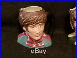 Royal Doulton 1982 The Beatles Four Toby Character Jug Mug Set