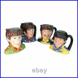 Royal Doulton 4 Character Beatles Jug Lot Ringo Starr, Paul Mccartney + Km