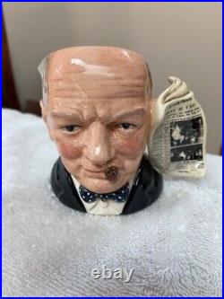 Royal Doulton 4 Toby Jug. Winston Churchill. D6934. Made in 1991