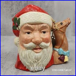 Royal Doulton 6 Christmas Jug Hand-Painted Santa Claus & Reindeer Vintage 1982