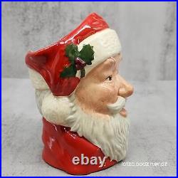 Royal Doulton 6 Christmas Jug Hand-Painted Santa Claus & Reindeer Vintage 1982