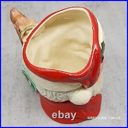 Royal Doulton 6 Christmas Jug Hand-Painted Santa Claus & Reindeer Vintage 1982