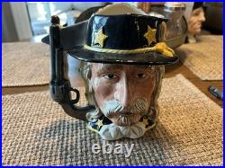 Royal Doulton 6712 2-Sided Jug Sitting Bull And Battle Of Little Big Horn EUC