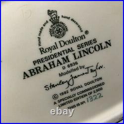 Royal Doulton Abraham Lincoln D6936 Presidential Series, LE 1322 of 2500