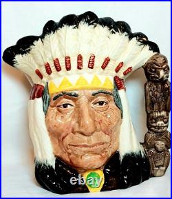 Royal Doulton American Indian Home Office Collectible Decor Large Character Jug