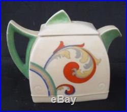 Royal Doulton Art Deco Syren Pattern Tea Pot, Milk Jug & Covered Sucrier, 1931