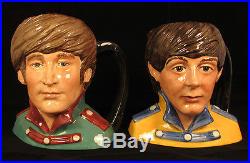 Royal Doulton BEATLES CHARACTER JUGS Full Set / 1984 Retired Excellent Condition