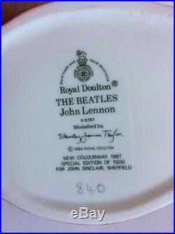 Royal Doulton BEATLES CHARACTER JUGS / Production Run + 1 RARE John Lennon A++