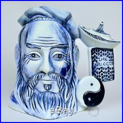 Royal Doulton Blue Flambe Confucius Large Character Jug