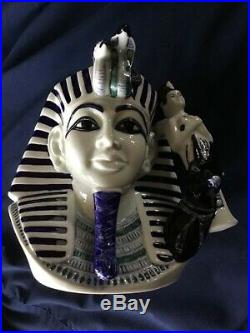 Royal Doulton Blue Flambe The Pharaoh Large Character Jug D7028. Mint