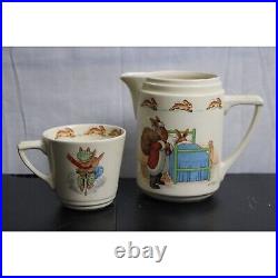 Royal Doulton Bunnykins Pitcher & Cup Made in England