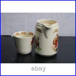 Royal Doulton Bunnykins Pitcher & Cup Made in England