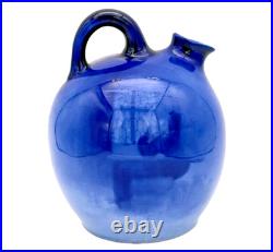 Royal Doulton Burslem Hand Painted by L. Bilton Decanter Blue Monk Whiskey Jug