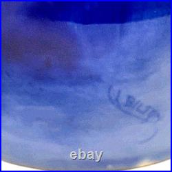 Royal Doulton Burslem Hand Painted by L. Bilton Decanter Blue Monk Whiskey Jug