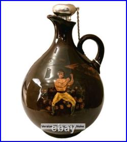 Royal Doulton Burslem Hand Painted by L. Bilton Decanter Blue Monk Whiskey Jug