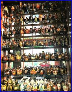 Royal Doulton Burslem Hand Painted by L. Bilton Decanter Blue Monk Whiskey Jug