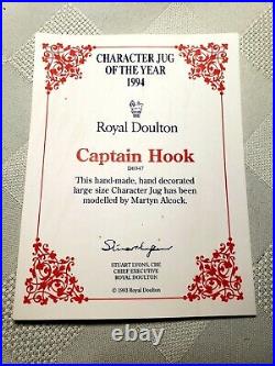 Royal Doulton Captain Hook D6947, 1994 Character Jug of the Year