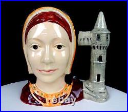 Royal Doulton Catherine Of Aragon D6643 Vintage Large 6 7/8 Toby Jug 1975-89