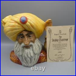 Royal Doulton Character Jug D6912 The Snake Charmer Excellent Condition + COA