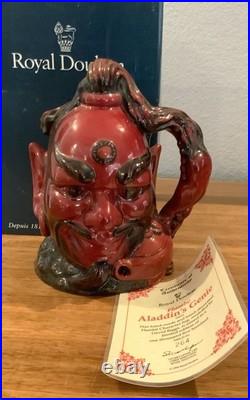 Royal Doulton Character Jug Flambé Aladdin's Genie D6971 Large Limit Ed Signed Royal Doulton Character Jug Flambé Aladdin's Genie D6971 Large Limit Ed Signed