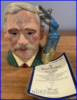 Royal Doulton Character Jug H. G. Wells D7095 Large 1998 Limited Edition Signed