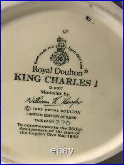Royal Doulton Character Jug KING CHARLES I D6917 (with COA)
