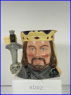 Royal Doulton Character Jug Large 6.5H King Arthur and Guinevere d6836 #98