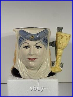Royal Doulton Character Jug Large 6.5H King Arthur and Guinevere d6836 #98