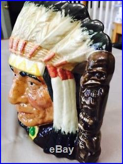 Royal Doulton Character Jug Large North American Indian D6611