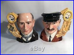 Royal Doulton Character Jug Large Size Orville and Wilbur Wright D7178 & D7179