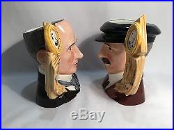 Royal Doulton Character Jug Large Size Orville and Wilbur Wright D7178 & D7179