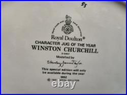 Royal Doulton Character Jug Of The Year 1992 Winston Churchill D6907 7 Large