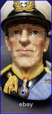 Royal Doulton Character Jug RARE Earl Mountbatten of Burma D6944 Large 7