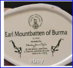 Royal Doulton Character Jug RARE Earl Mountbatten of Burma D6944 Large 7