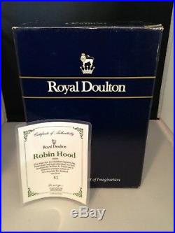 Royal Doulton Character Jug Robin Hood 2 Handle Rare D6998 No 51 0f 2500 Produce