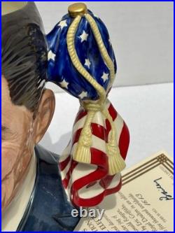 Royal Doulton Character Jug Ronald Reagan D6718 President With COA #1513 of 5000