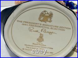 Royal Doulton Character Jug Ronald Reagan D6718 President With COA #1513 of 5000