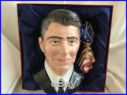 Royal Doulton Character Jug Ronald Reagan D6718 withBox COA #609 7 3/4