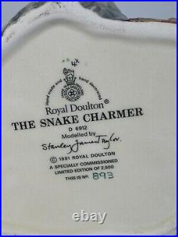 Royal Doulton Character Jug SNAKE CHARMER D6912 Ltd. Ed