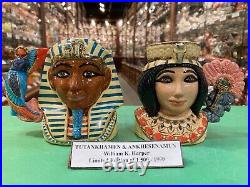 Royal Doulton Character Jug Set Tutankhamen D7127 & Ankhesenamun D7128 Ltd Ed